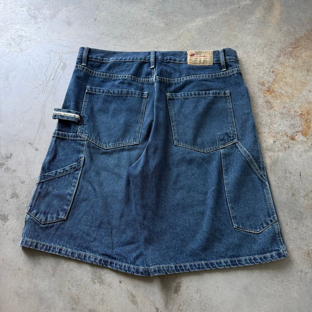 Vintage Y2K Beverly Hills Polo Club Relaxed Fit Carpenter Jean Shorts Size 36